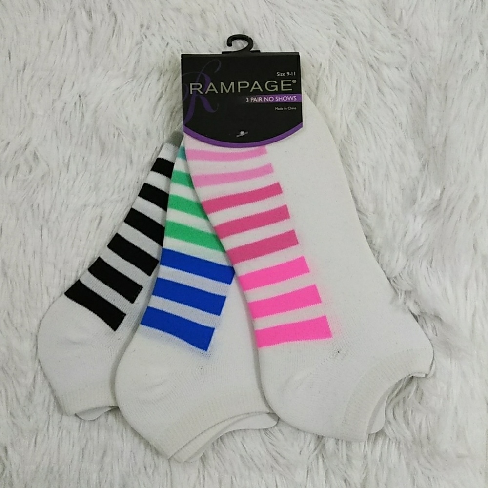SIX PAIR of No-Show Socks by Rampage